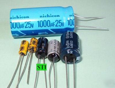 25V electrolytic capacitors 0.1,0.33,10,15,100, 1000UF