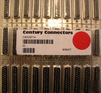New lot 500 25 pin d-sub connector pcb mount C8D25P1A