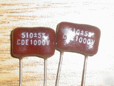 New 5PCS 1000V 510PF dipped silver mica capacitors 