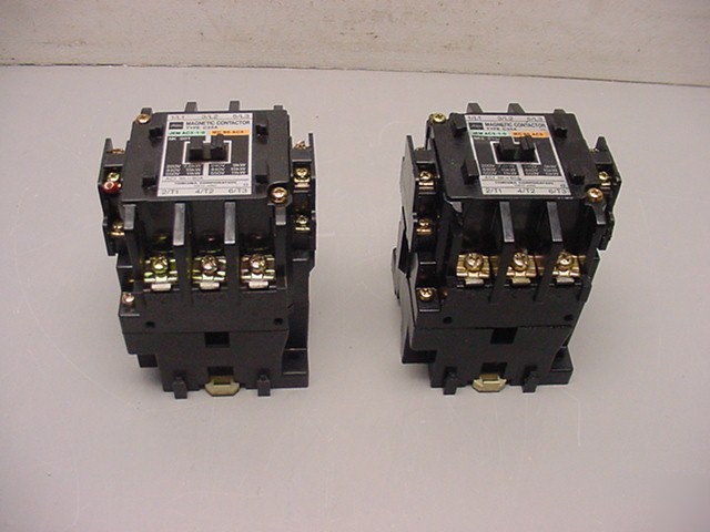 2 toshiba C35A contactors 3 pole 60 amp 100-110 v coil