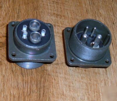 5- amphenol MS3102 box mount receptacles MS3102E24-12P 