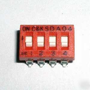 C&k 4 positions low profile dip switches smt smd