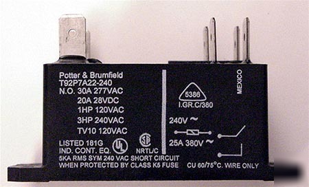 Potter & brumfield relay ~ 30 amp (1 piece)