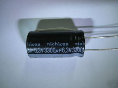 3300UF 6.3V nichicon alum elect radial capacitors 15PCS