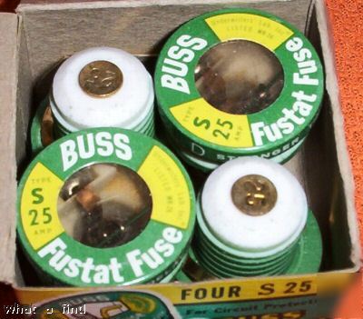 New 4 buss fustat type s 25 amp screw in fuse warranty