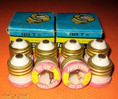 New 8 buss fuestron t-1/2 fuse screw in plug T1/2 