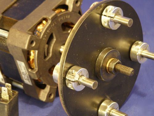 Tesla coil synchronous rotary spark gap motor & rotor