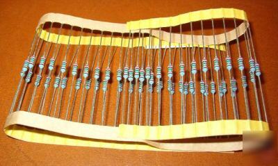 1% resistors lot of 50 - 20 values available w/bonus 