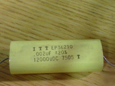 20PCS itt 12000V .002UF hi volt axial mylar capacitors