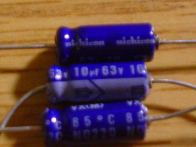 New 100 nichicon 63V 10UF axial capacitor capacitors 