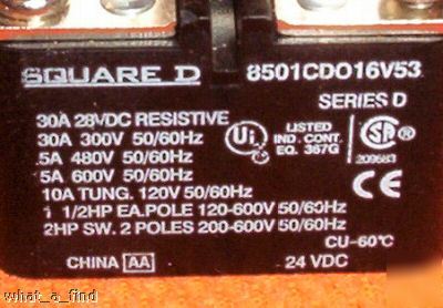 New square d power relay 8501 CD016 warranty nnb 8501CD