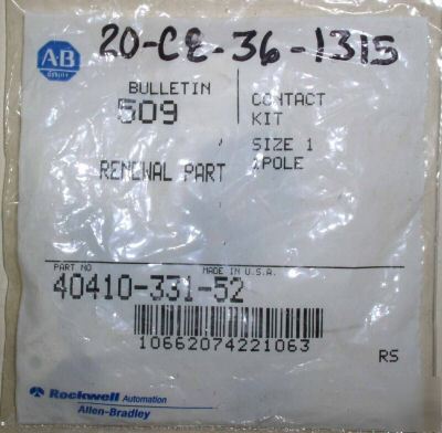 New allen bradley 40410-331-52 contact kit re al part ++