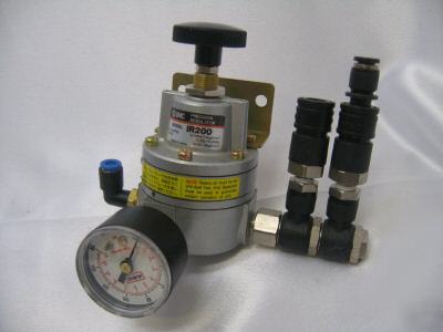 Smc air precision regulator IR200 pneumatic press gauge