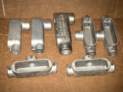 Surplus lot electrical conduit bodies tee lb 3/4 1